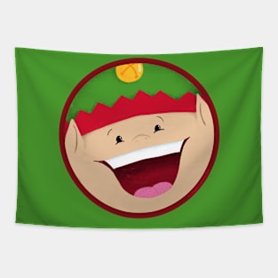 Cute Christmas Elf Tapestry