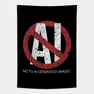 no to ai generated images logos Tapestry