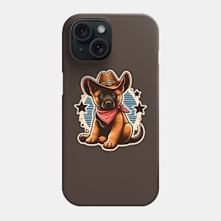 Belgian Malinois Cowboy puppy Phone Case