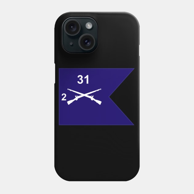 Guidon - 2nd Bn 31st Infantry Phone Case by twix123844