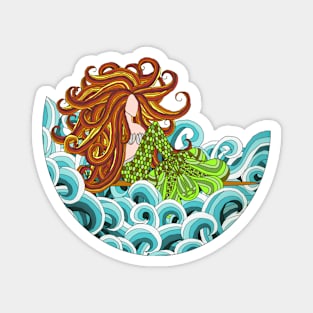 Mermaid Waves Magnet