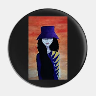 Hat Lady Pin