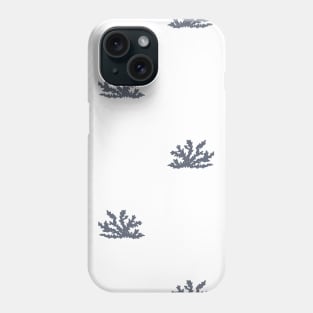 Blue white algae coral seamless pattern Phone Case