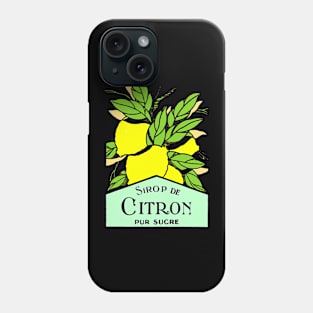 Antique Sirop de Citron Lemons Advertising Poster Phone Case