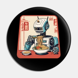 Robot eat ramen Pin