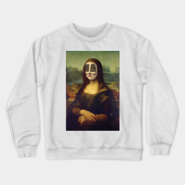 Funny Cat Face Mona Lisa Art Crewneck Sweatshirt Teepublic