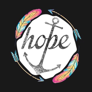 Hope, Faith Hope Love Religious Christian Boho Art T-Shirt