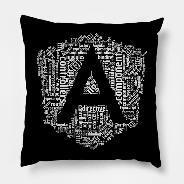 AngularJS Wordcloud Pillow by mangobanana