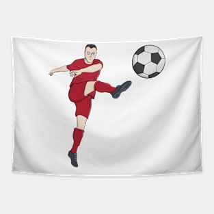 Awesome Football Kick Score a Goal in Soccer Tapestry