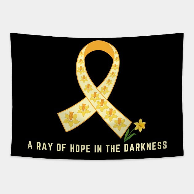 A ray of hope in the darkness Daffodils day Tapestry by ICONIS