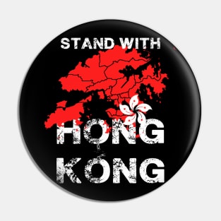 Stand with hong kong Pin