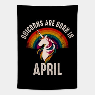 Unicorns Are Born In April Tapestry