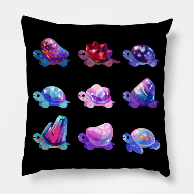 Jewel turtle Pillow by pikaole