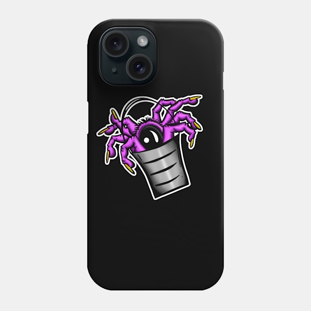 Cartoon Spider In A Bucket Phone Case by Squeeb Creative