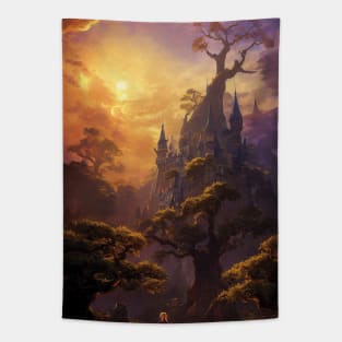 Castle Covered in wood Tapestry