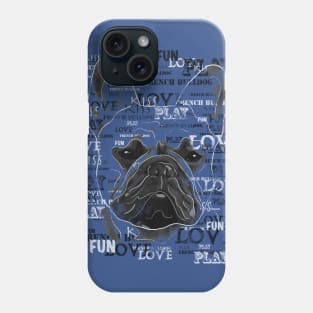 French Bulldog Vintage Retro Look Distressed Novelty design Gift for mom, dad, kids Phone Case