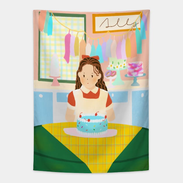 A Baker Girl Tapestry by Sara By Toto