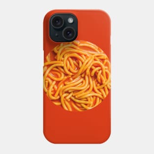 Spaghetti Noodles in Tomato Sauce Circle Photograph Phone Case