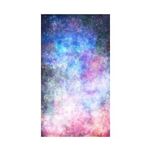 Blue Purple Celestial Space Nebulas & Stars Aesthetic Style T-Shirt