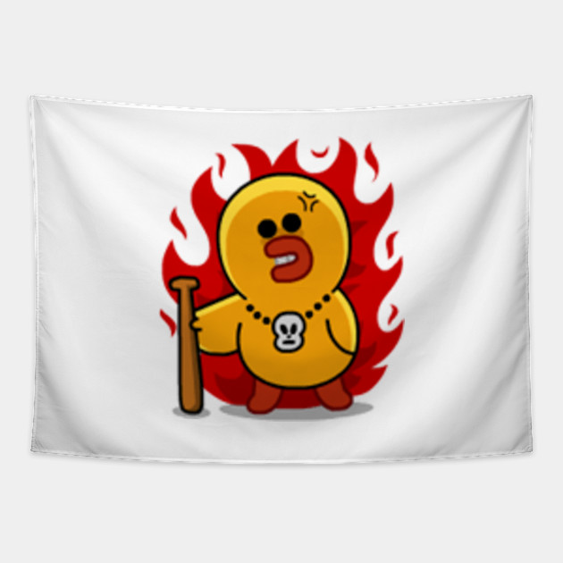 Line Friends Sally Angry Line Friends Tapestry Teepublic