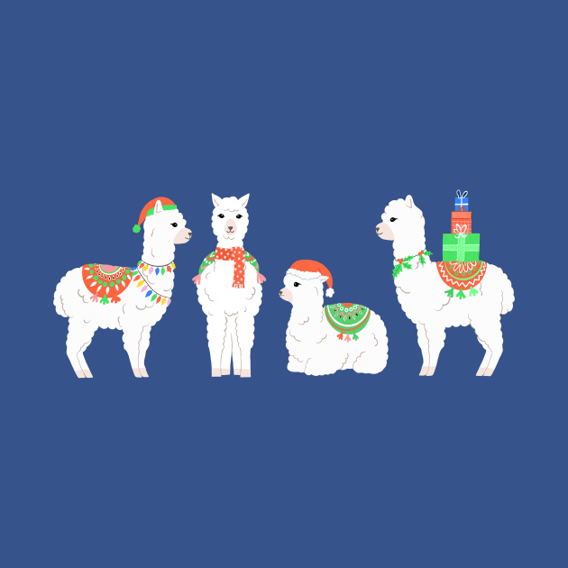 Christmas Alpacas by tangerinetane