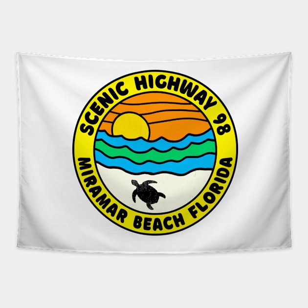 Scenic Highway 98 Miramar Beach Florida Palms Panhandle Emerald Coast Tapestry by TravelTime