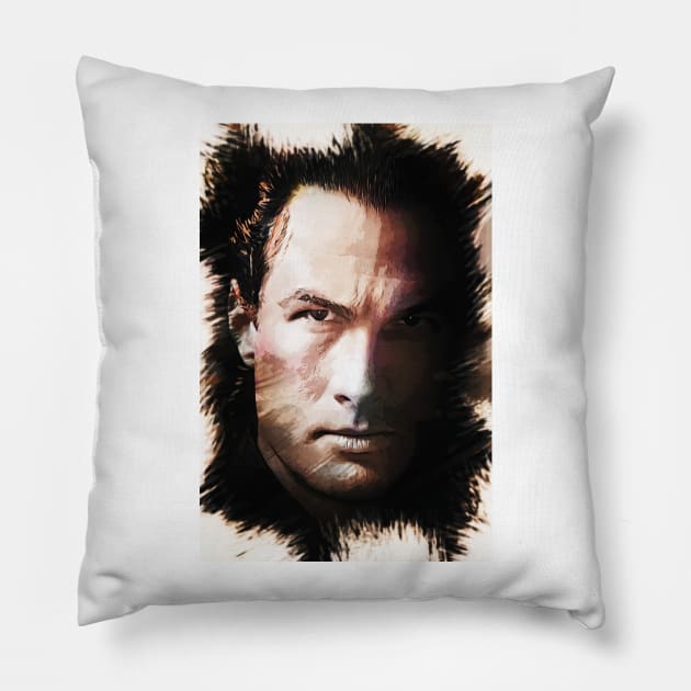 Steven Seagal - Custom Digital Artwork Pillow by Naumovski