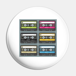 Retro Cassette Tape Pin