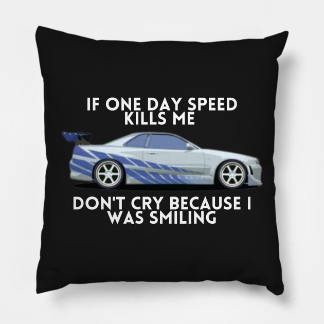 Paul walker's skyline Pillow by MOTOSHIFT