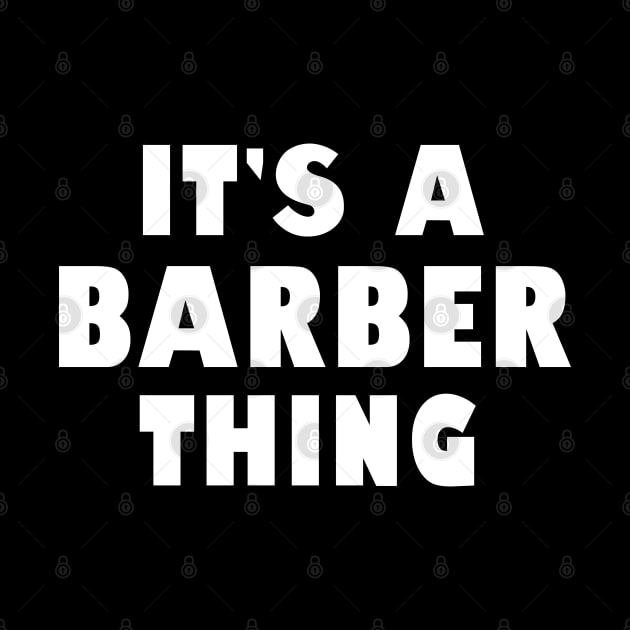 It's a barber thing by wondrous