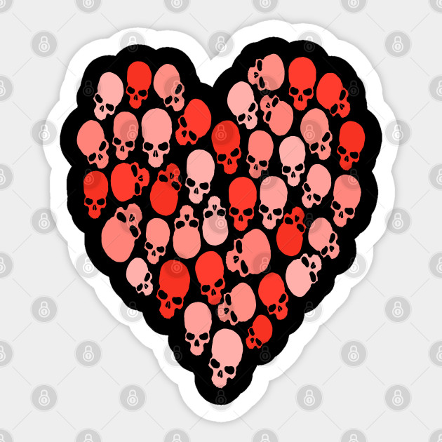 Valentine Day Cupid Skull Heart Boy Girl Toddler Skull Valentine Gift Valentine Day Gift For Police Wife Sticker Teepublic