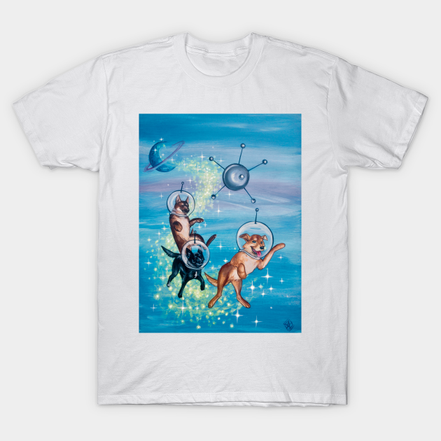 Discover Dogs in Spaaaace! - Space Dogs - T-Shirt