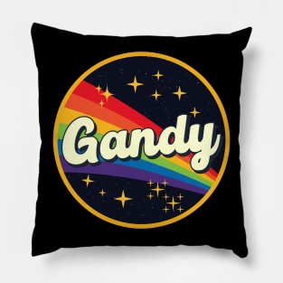 Gandy // Rainbow In Space Vintage Style Pillow