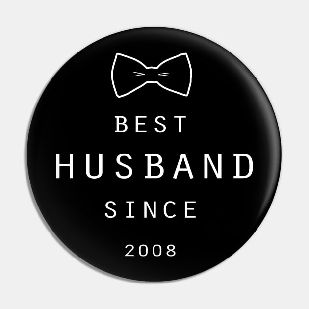 'Best Husband Since 2008' Sweet Wedding Anniversary Gift Pin by ourwackyhome