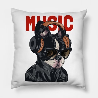 Pug Music Pillow