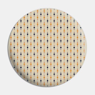 Orange Blue Retro Color Dots Pattern Pin