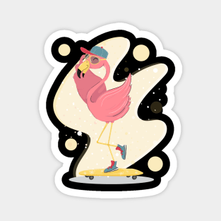 happy pink flamingo Magnet