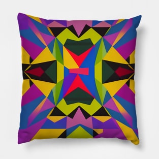 Colorful Geometric Pattern Pillow