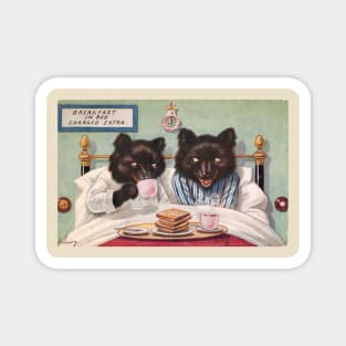 Adorable Bear Couple Enjoy Some Breakfast Tea Magnet