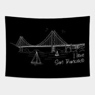 I Love San Francisco Tapestry