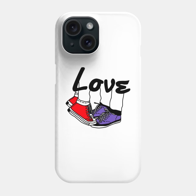 Tippy Toe Kiss Cute Couple Love Phone Case by faiiryliite