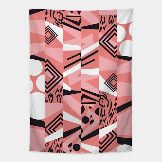 Chaotic abstract pattern, monochrome paisley Tapestry by ilhnklv