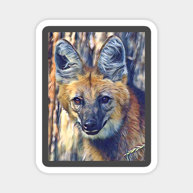 Maned Wolf Magnet by Sharonzoolady