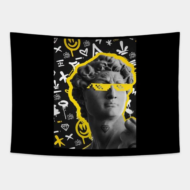 Art work t-shirt Tapestry by mehditech