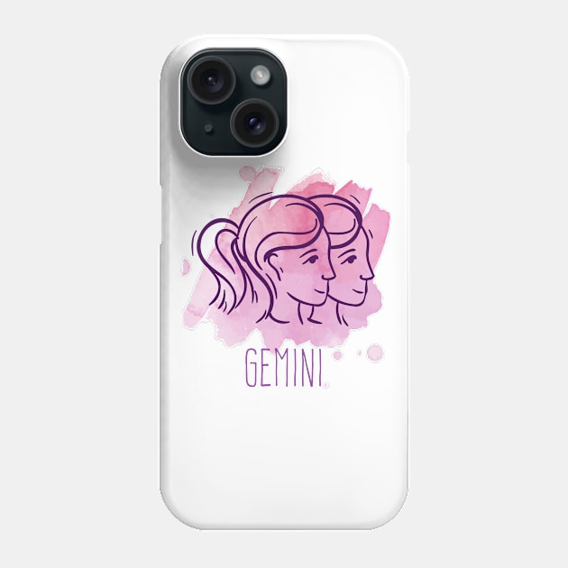 Gemini Zodiac Phone Case by Dieowl