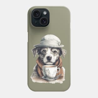 border collie and coffee Phone Case