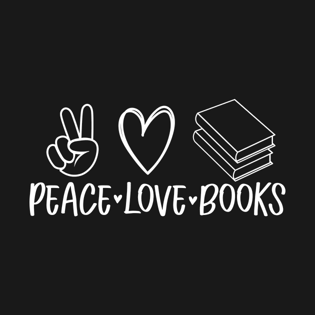 Peace love books by colorbyte