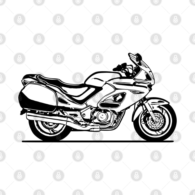 NT650V Deauville Motorcycle Sketch Art by DemangDesign