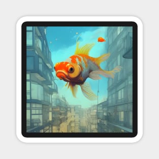 Goldfish in the Sky Magnet