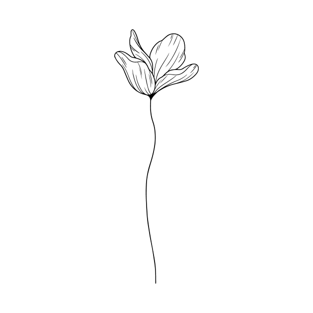 Blume Line Art Mohnblume Line Work Schlicht by Rayraypictures